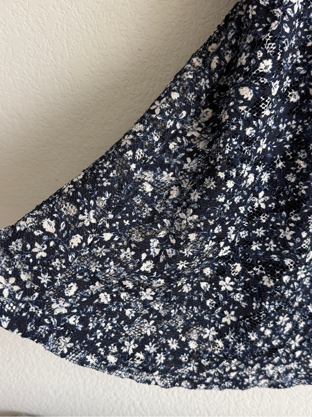 Navy Floral Short-Sleeve Mini Dress - Picture 4 of 6